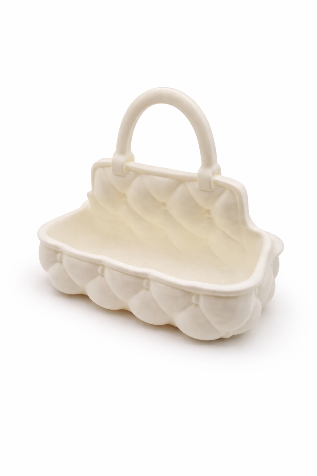 Tufted catch tray with handle