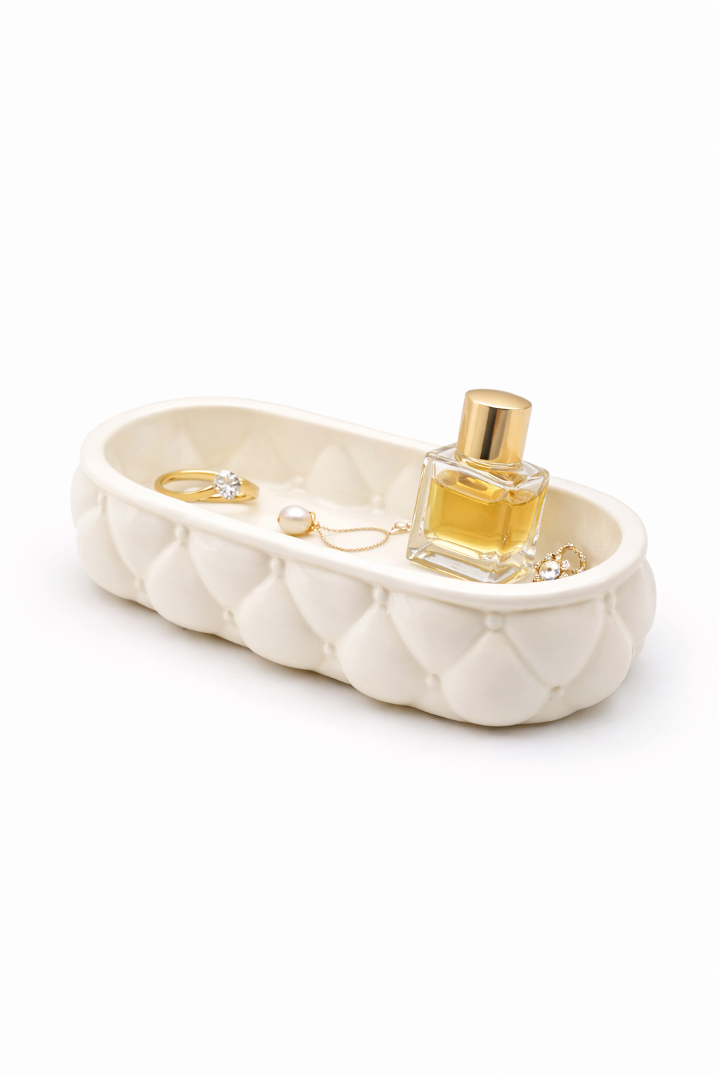 Tufted catch tray